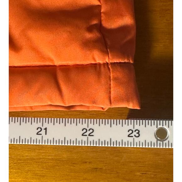 Lands End Large Orange Sleeveless Hipster Outdoor Gorpcore Classic Puffer Vest - Picture 5 of 8